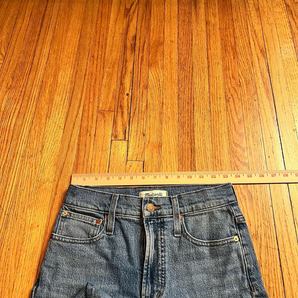 Madewell Jeans Womens 25 Perfect Vintage Blue Denim High Rise Fray Ankle - Picture 7 of 10